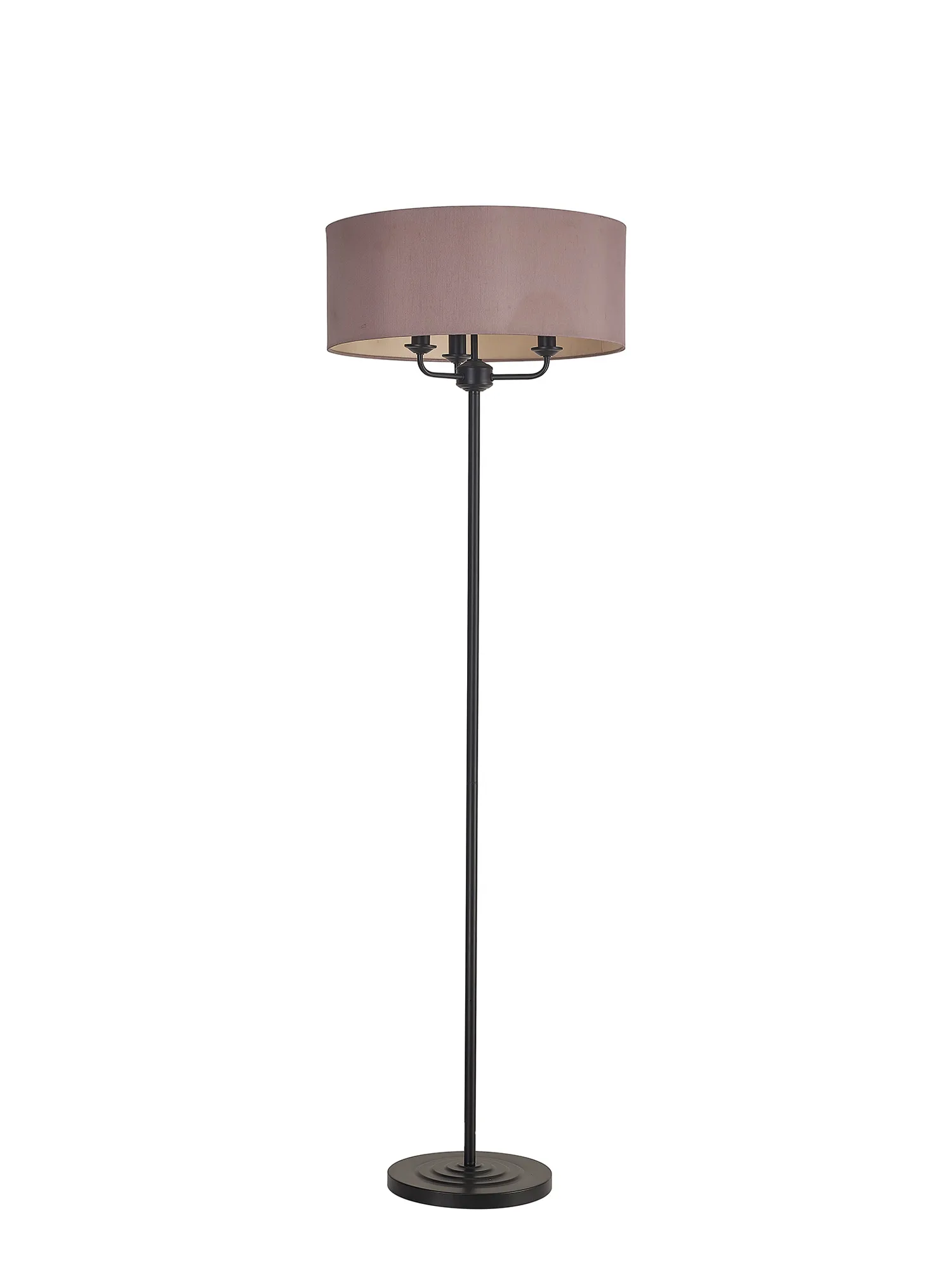 Banyan 45cm 3 Light Floor Lamp Matt Black; Taupe DK1070  Deco Banyan MB TA